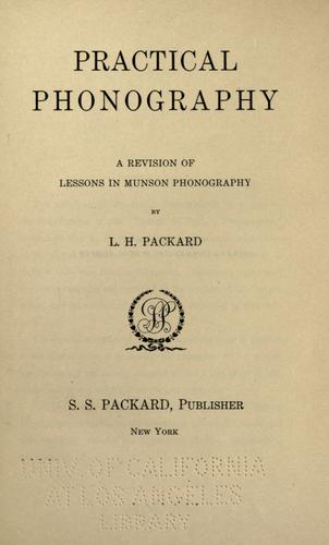 Practical phonography
