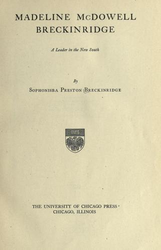 Madeline McDowell Breckinridge