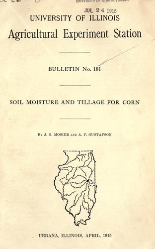 Soil moisture and tillage for corn