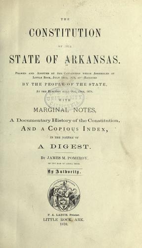 Constitution of the State of Arkansas