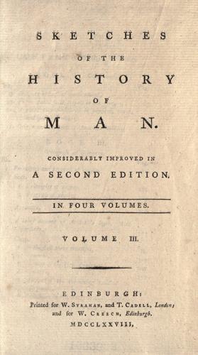Sketches of the history of man