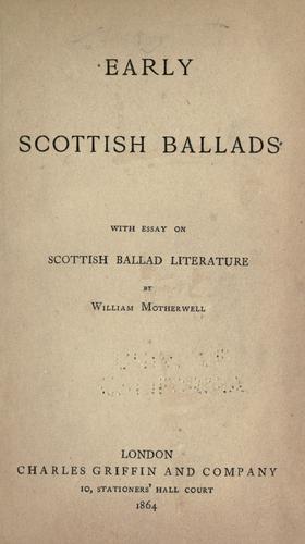 Early Scottish ballads
