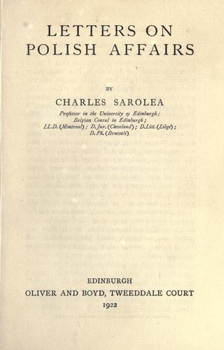 Letters on Polish affairs