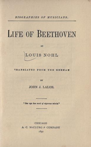 Life of Beethoven