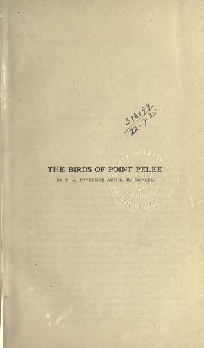 Annotated list of the birds of Point Pelee
