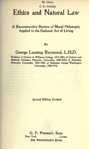 Ethics and natural law