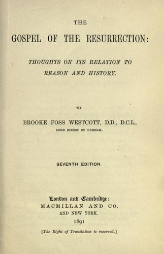 The Gospel of the resurrection
