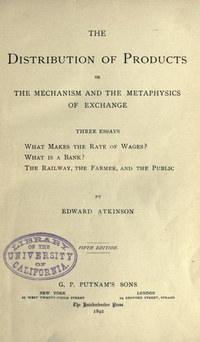 The distribution of products