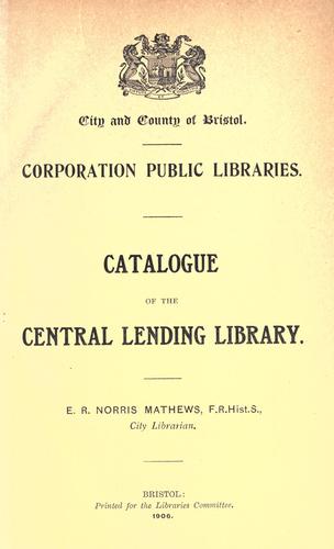 Catalogue of the central lending library