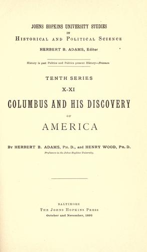 Columbus and his discovery of America