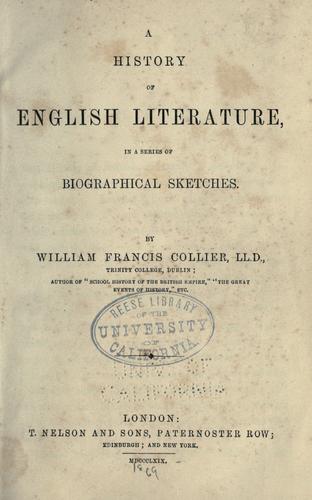 A History Of English Literature