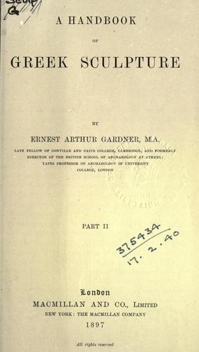 A handbook of Greek sculpture