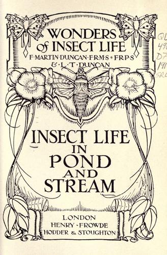 Insect life in pond and stream