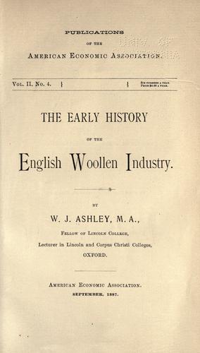 The early history of the English woollen industry