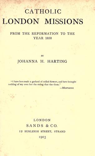 Catholic London missions