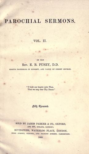 Parochial sermons