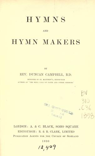 Hymns and hymn makers