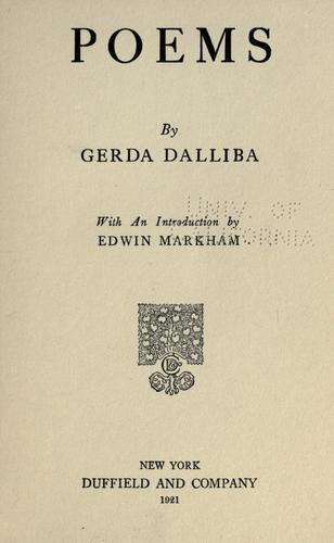 Poems, Gerda Dalliba