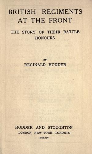 British regiments at the front