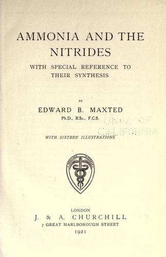 Ammonia and the nitrides