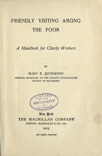 Friendly visiting among the poor