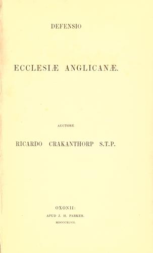 Defensio ecclesiae anglicanae