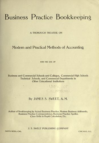 Business practice bookkeeping