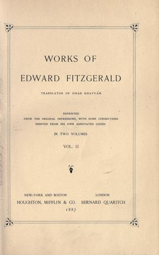 Works of Edward FitzGerald