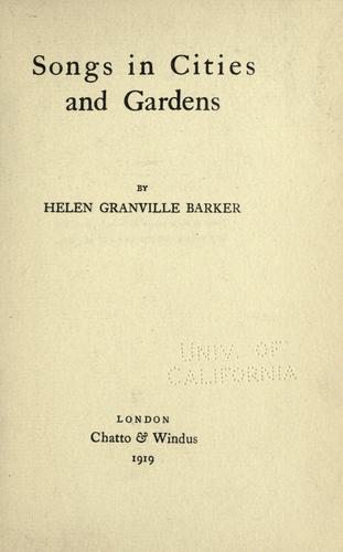 Songs in cities and gardens