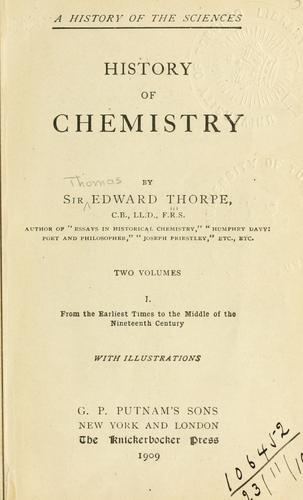 The history of chemistry