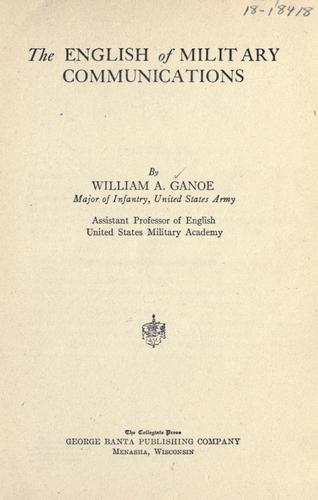 The English of military communications