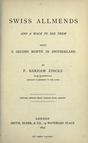 Swiss allmends and a walk to see them