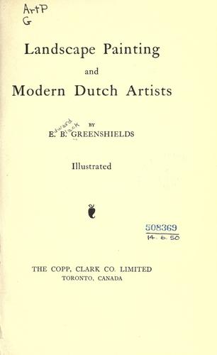 Landscape painting and modern Dutch artists