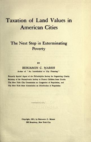 Taxation of land values in American cities
