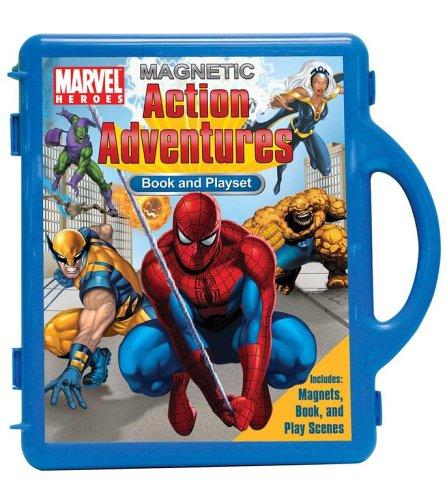 Marvel Heroes Action Adventures Book & Magnetic Playset