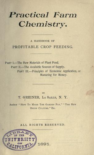 Practical farm chemistry