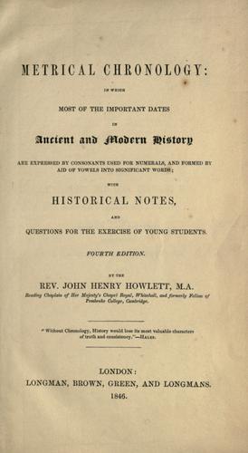 Metrical chronology