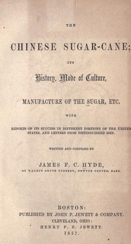 The Chinese sugar-cane