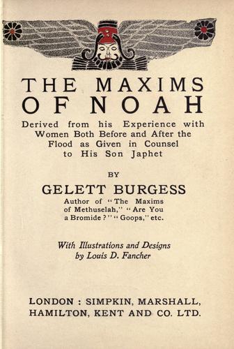 The maxims of Noah