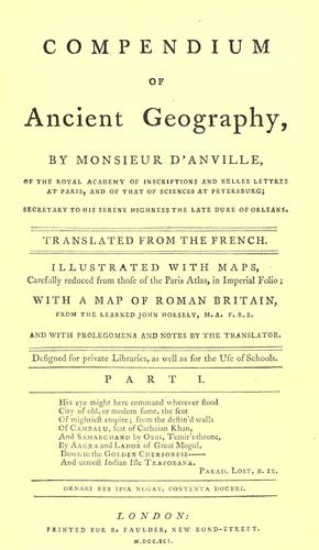 Compendium of ancient geography