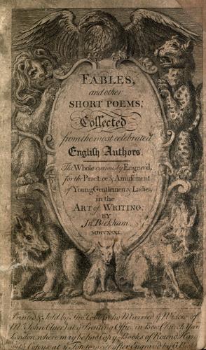 Fables, and other short poems