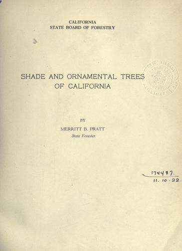 Shade and ornamental trees of California