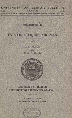Tests of a liquid air plant