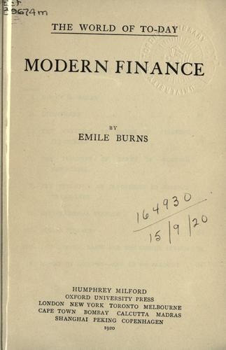 Modern finance