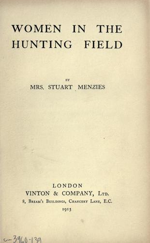 Women in the hunting field