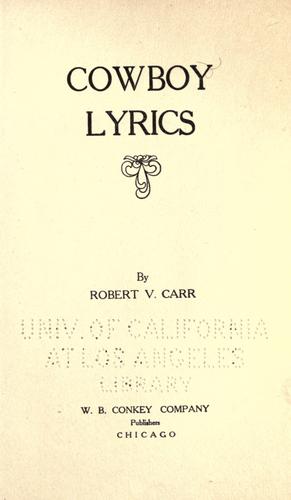 Cowboy lyrics