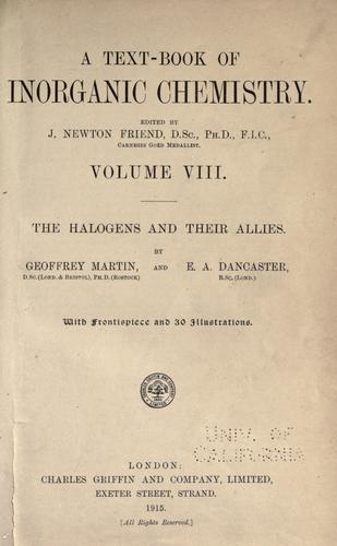The halogens and their allies