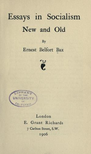 Essays in socialism