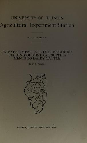 An experiment in the free-choice feeding of mineral supplements to dairy cattle