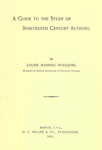 A guide to the study of nineteenth century authors